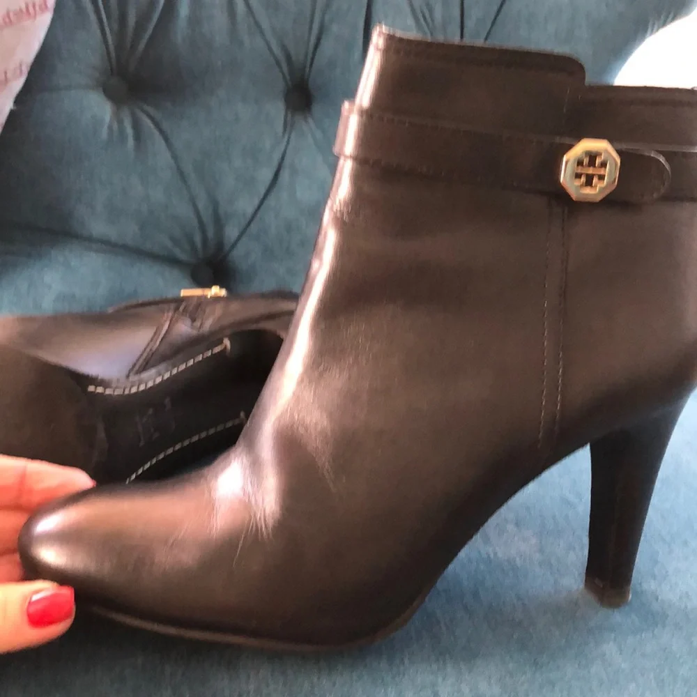 Tory Burch like new heeled booties - Picture 2 of 5
